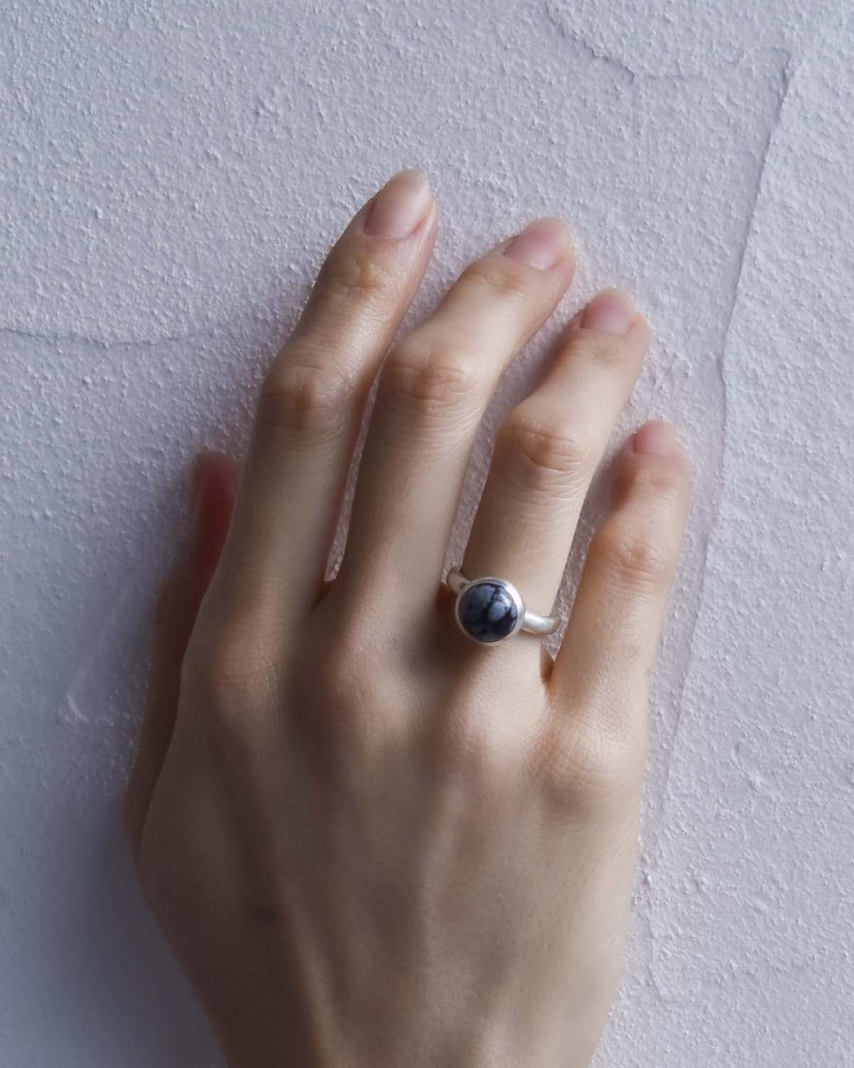 ORB RING 10mm Gem <snow flake>