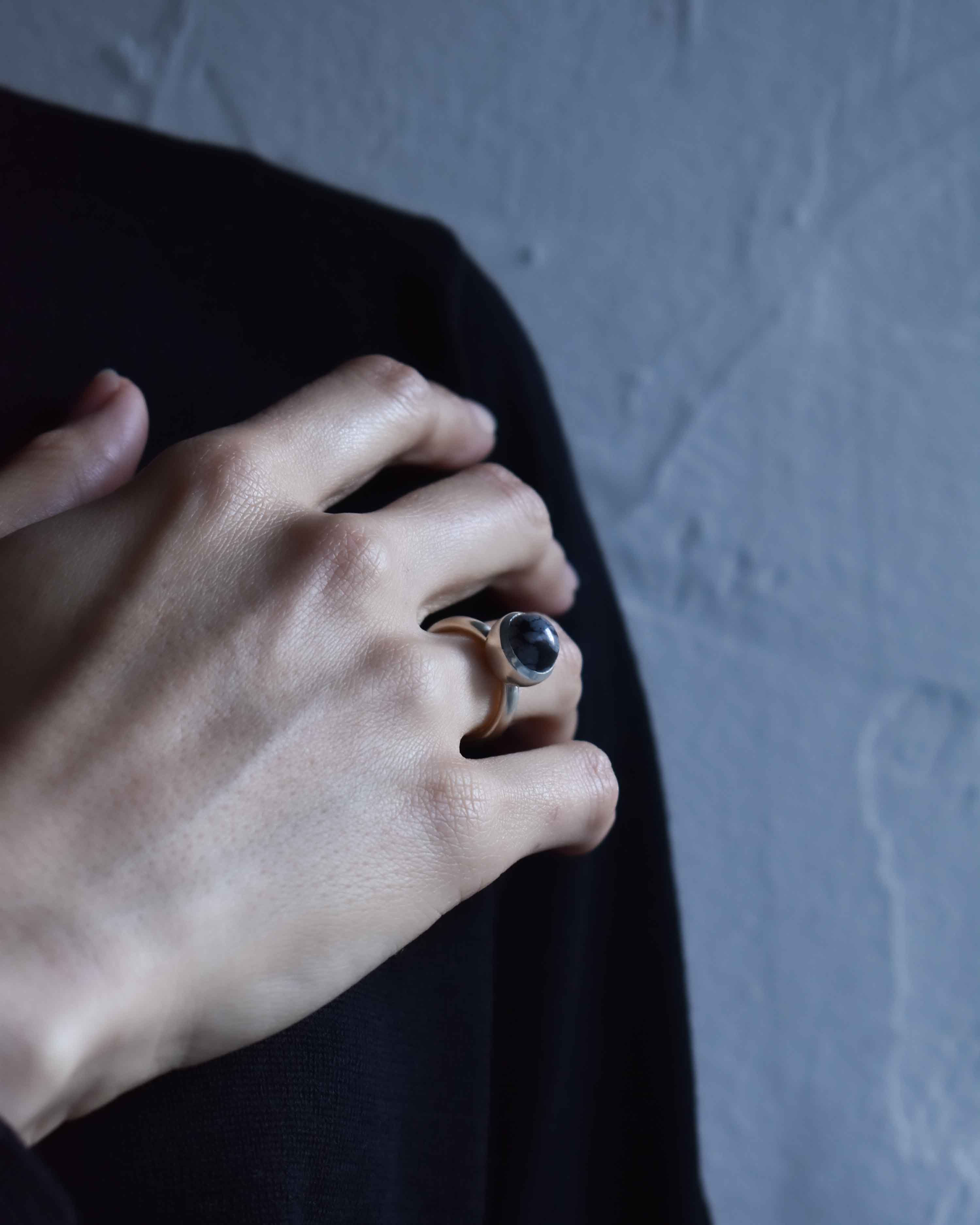 ORB RING 10mm Gem <snow flake>